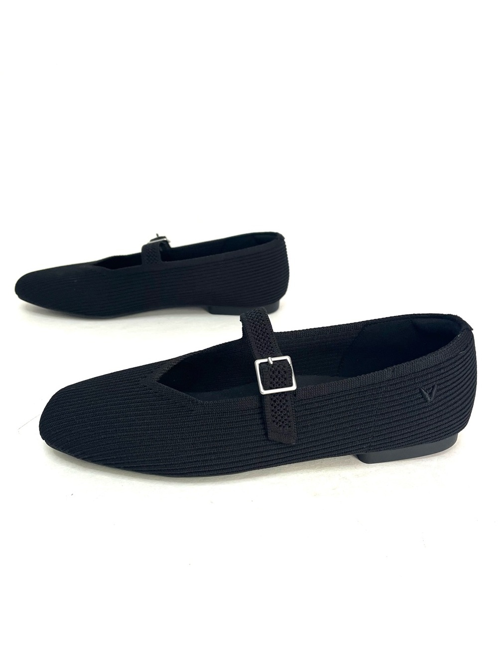 Vivaia Margot Mary Jane Square-Toe Flats in Black - Sz EU39/US8 - Picture 3 of 9